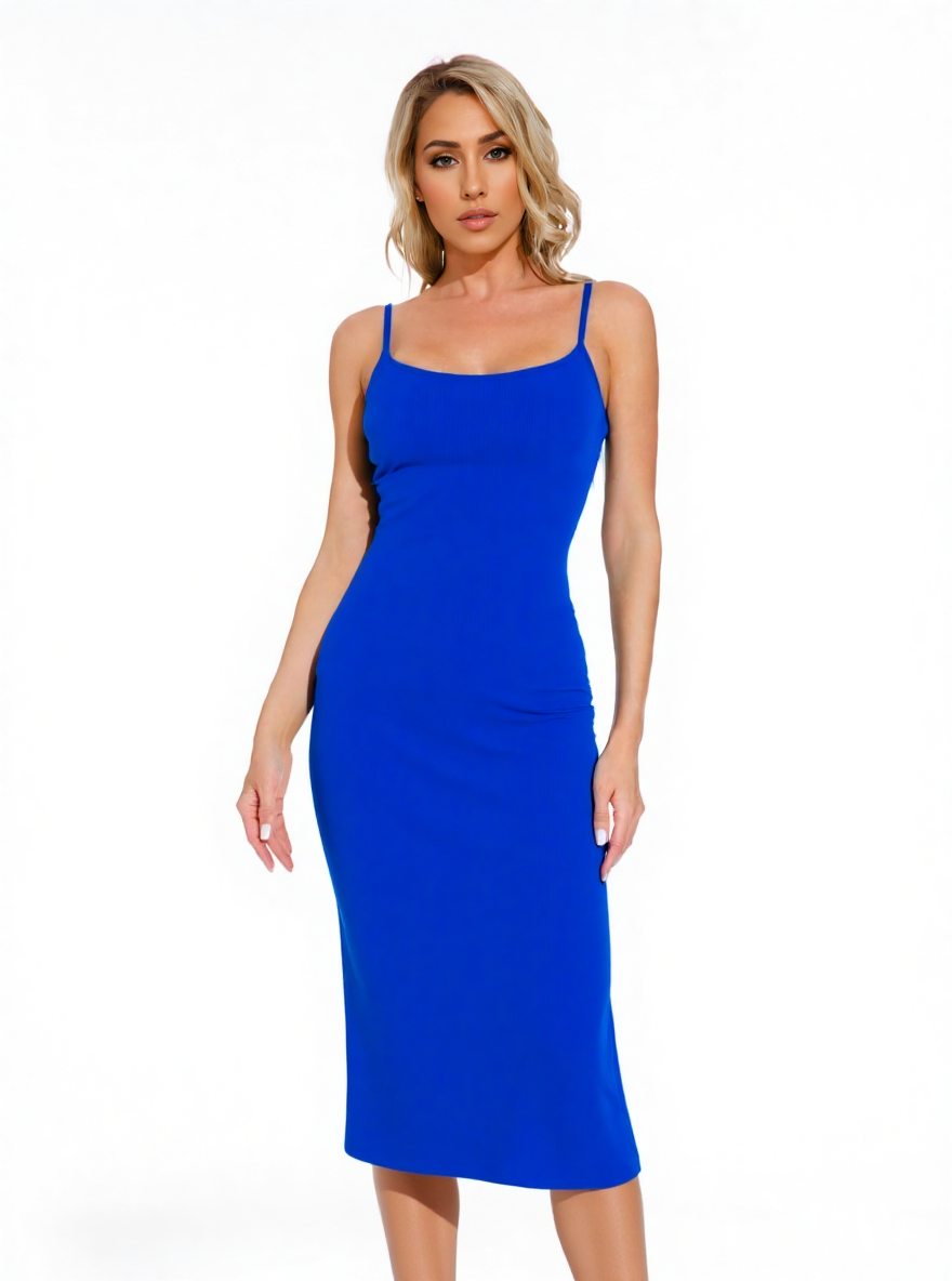 2-in-1 Shapewear Dress - Blue