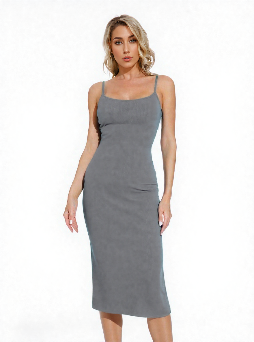 2-in-1 Shapewear Dress - Blue
