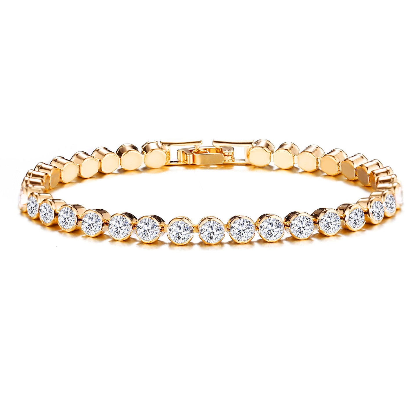 Women's Crystal Silver Plated Bracelet