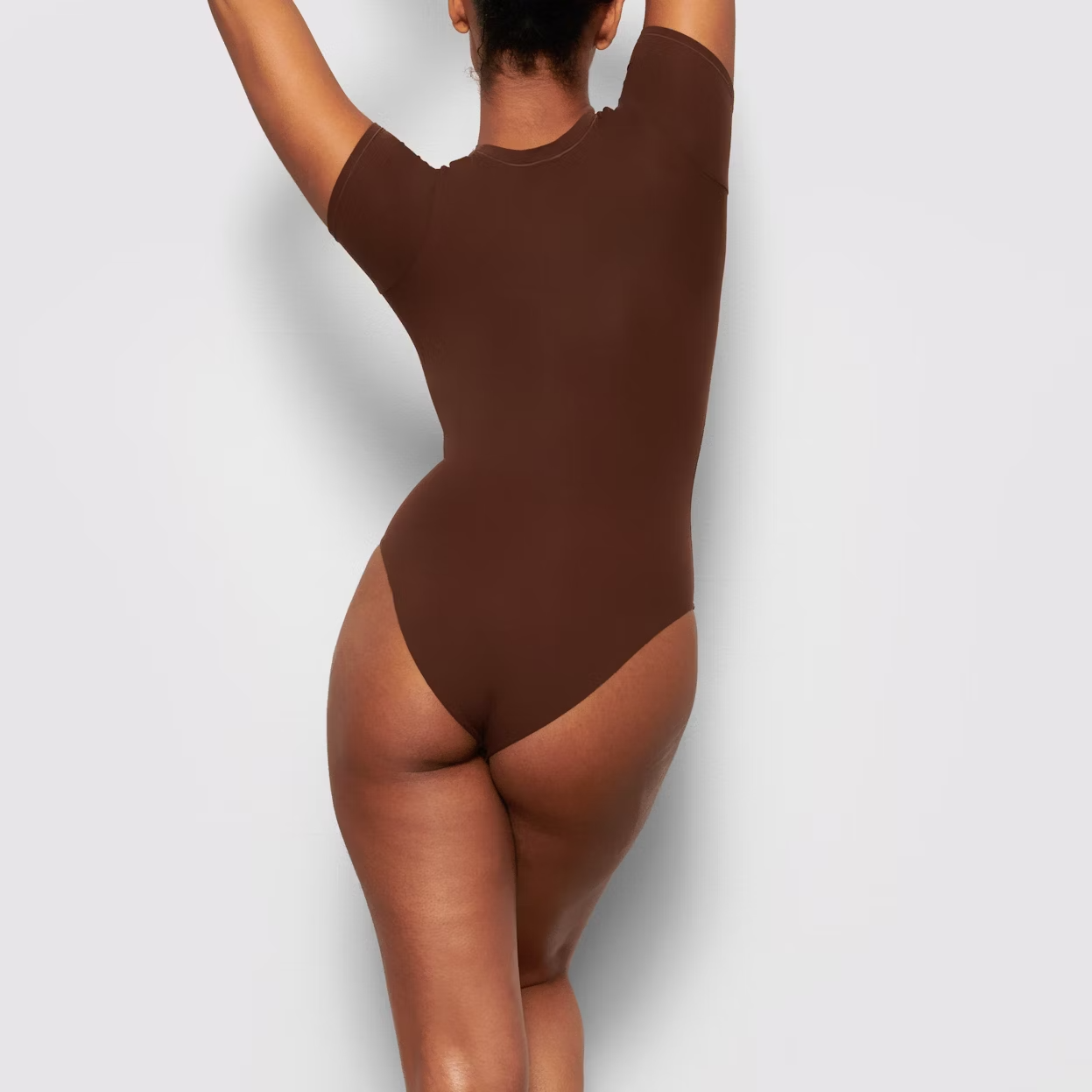Shaping T-Shirt Bodysuit - Brown