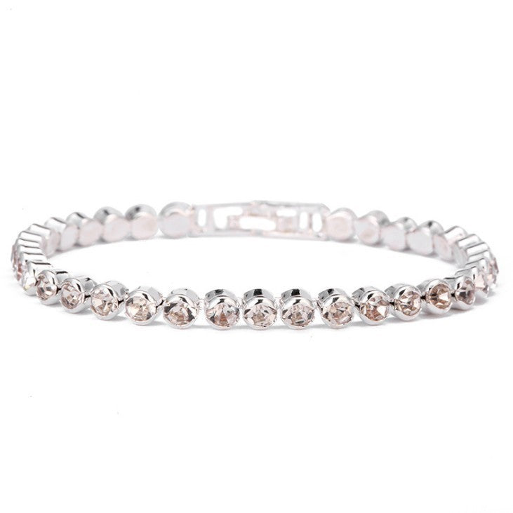 Women's Crystal Silver Plated Bracelet