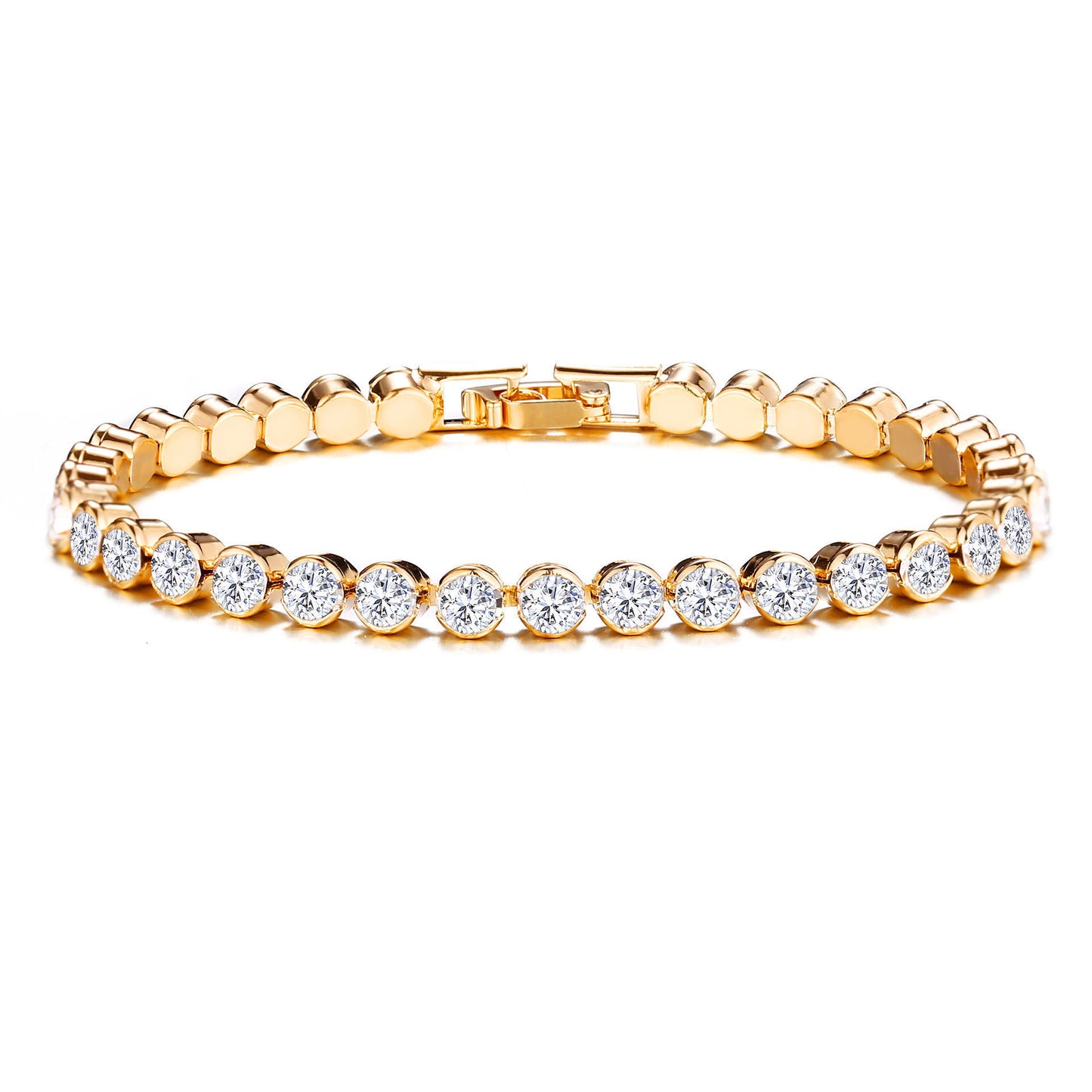 Women's Crystal Silver Plated Bracelet